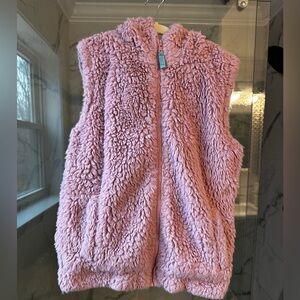 Mini Boden Sherpa Vest with Hoodie